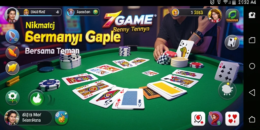 Tampilan gameplay seru di 7GAME dengan teman-teman.