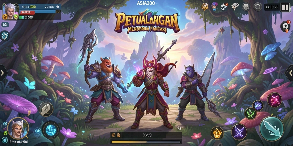 Tangkapan layar menunjukkan aksi seru dalam petualangan ASIA200.