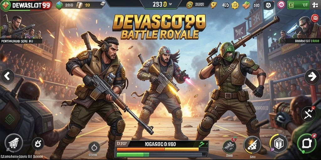 Tampilan seru pertempuran di arena <strong>DEWASLOT99</strong> yang penuh aksi.