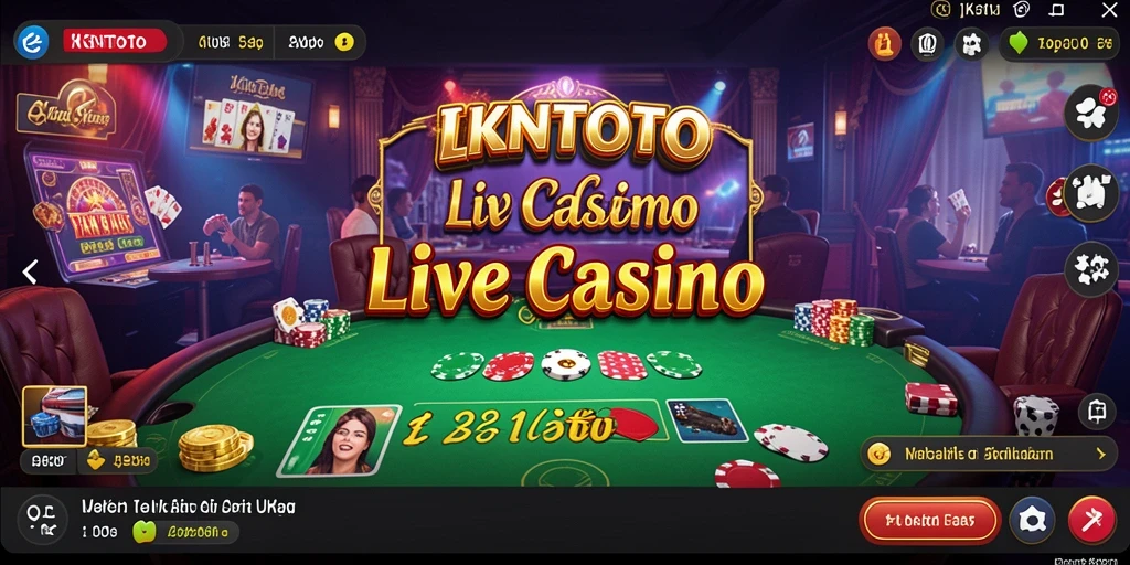 Screenshot utama IKNTOTO menampilkan dealer cantik dan permainan yang mendebarkan.