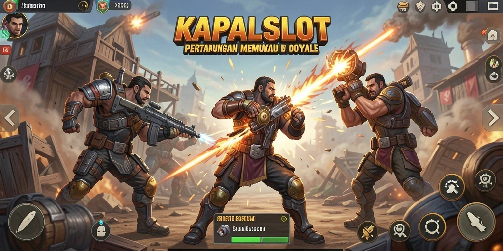 Tangkapan layar KAPALSLOT menampilkan aksi pertempuran intens di arena Battle Royale.