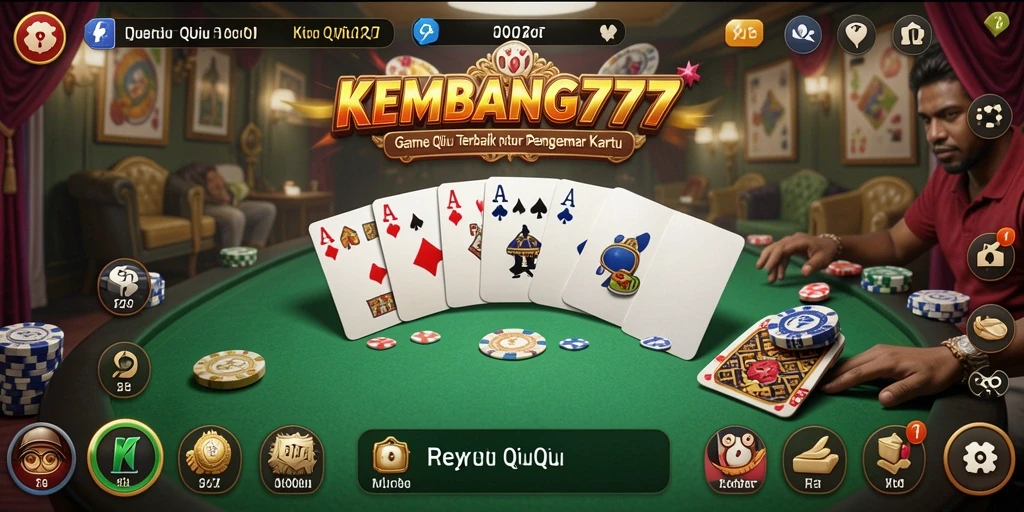 Screenshot utama KEMBANG777 menampilkan gameplay seru QiuQiu.