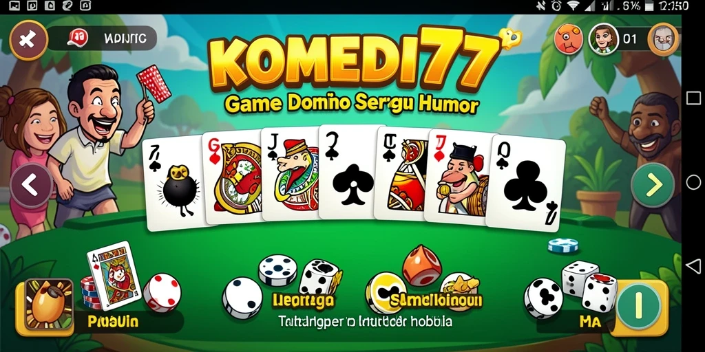 Tampilan gameplay domino yang seru dan menghibur di KOMEDI77.