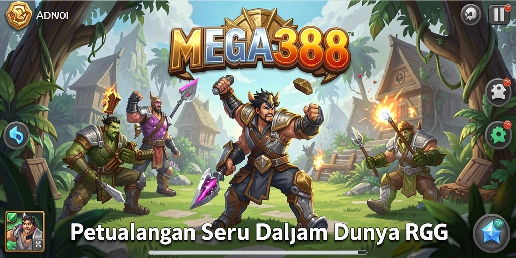 Tampilan gameplay dinamis dan menakjubkan dalam MEGA388.