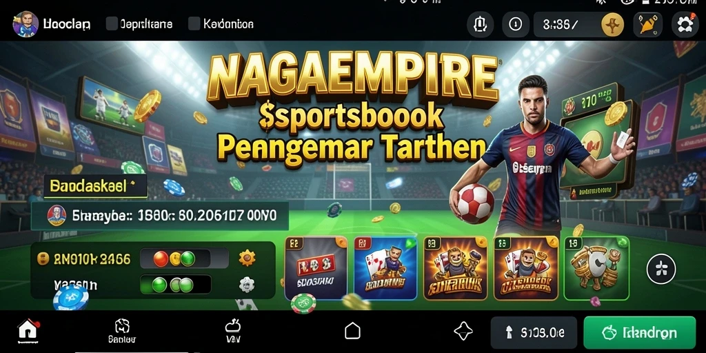 Tampilan utama NAGAEMPIRE menunjukkan berbagai pilihan taruhan olahraga.