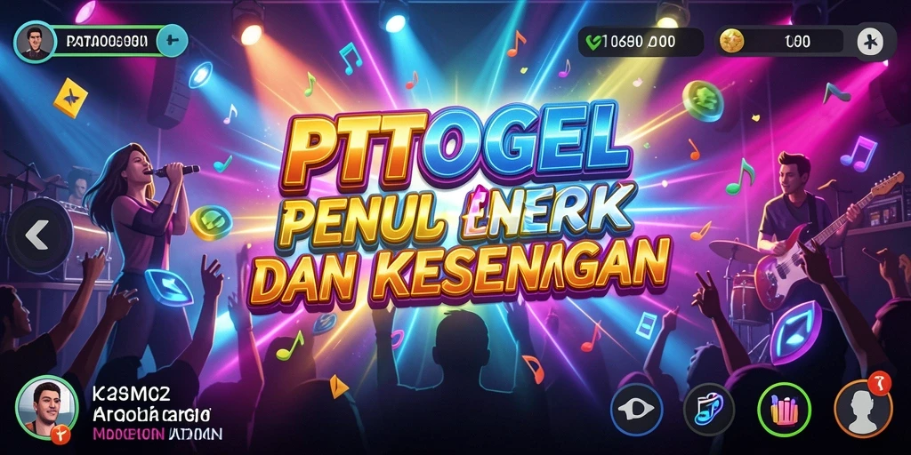 Tampilan screenshot menampilkan gameplay seru PTTOGEL dengan beragam lagu.