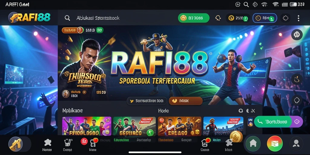 Tampilan gameplay aplikasi Sportsbook RAFI88 menunjukkan peluang taruhan yang menarik.