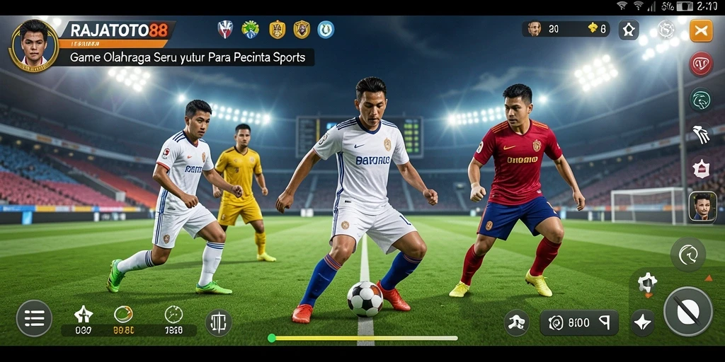 Tampilan gameplay seru dalam RAJATOTO88 yang penuh aksi olahraga.