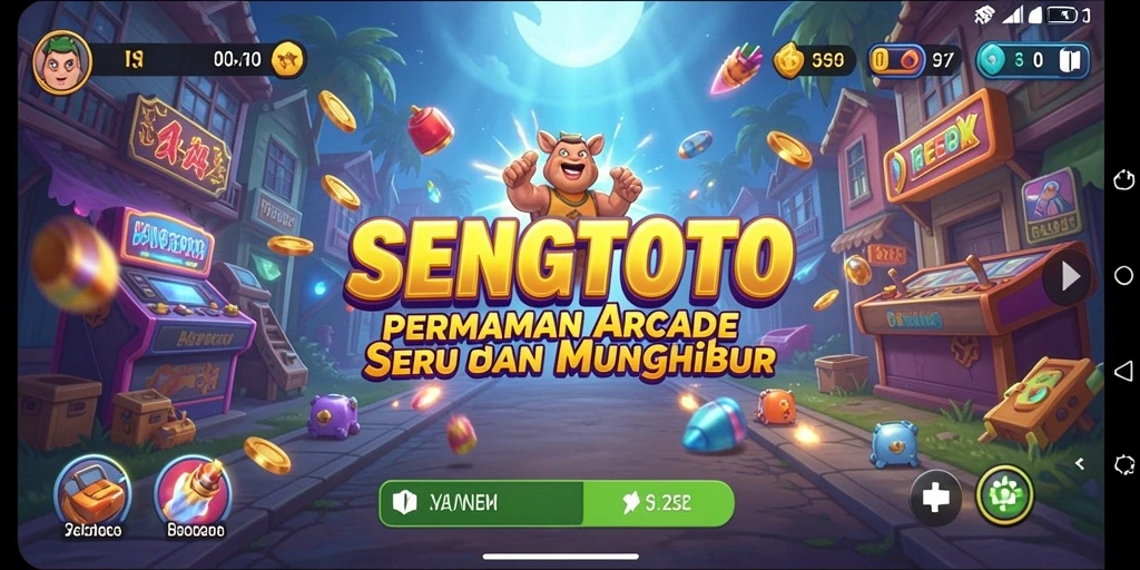 Screenshot gameplay SENGTOTO yang penuh warna dan seru.