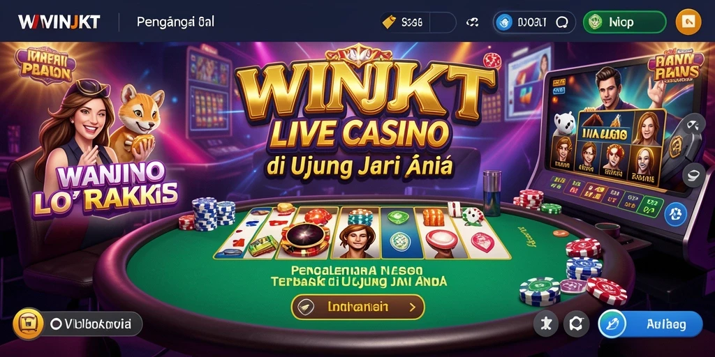 Tampilan gameplay Live Casino di WINJKT yang memukau.
