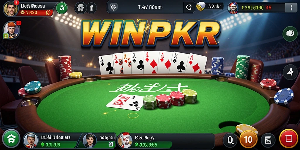Tampilan gameplay seru di WINPKR dengan pemain aktif.